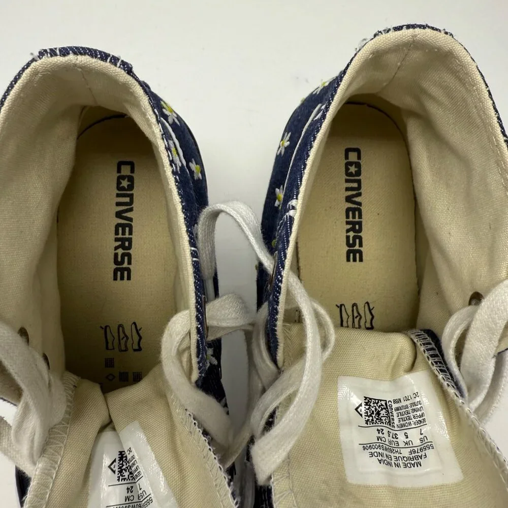 Converse Chuck Taylor All Star Hi Denim Daisy High Tops - Picture 7 of 8